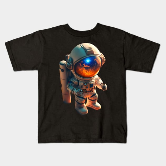 Astronaut Cat Kids T-Shirt by Bam-the-25th